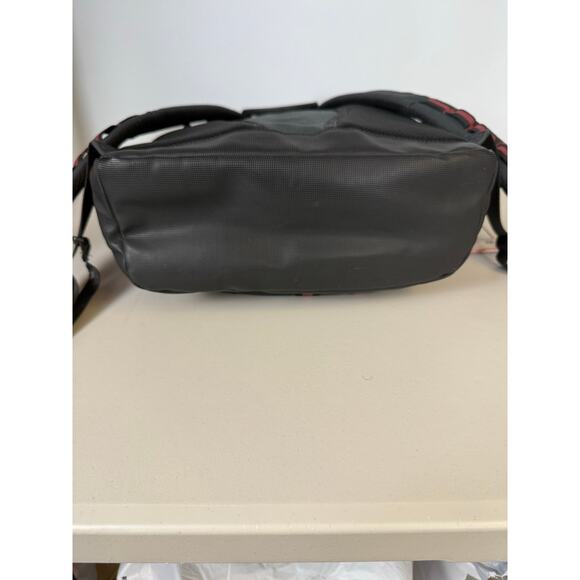 OAKLEY Utility Rolled Up Backpack Roll Top Bag Dull Onyx Red Y2k - Picture 5 of 14